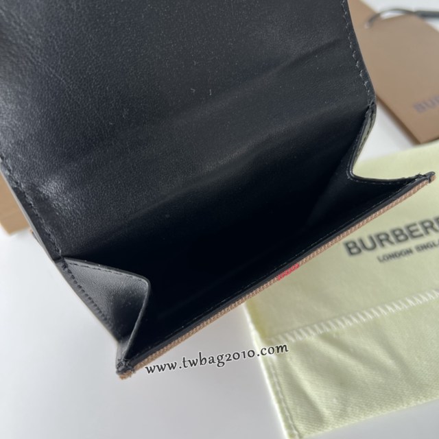Burberry專門店新款女士短夾錢包 巴寶莉拼色翻蓋短錢包 yxb1452